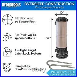 Hydrotools Model 70151 EXTRA-FLO 40 SQ FT Cartridge Filter System with 0.9 THP P