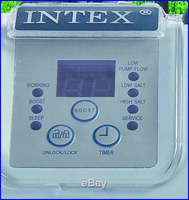 INTEX 1600 GPH Krystal Clear Sand Filter Pool Pump & Saltwater System