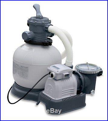 INTEX 1600 GPH Krystal Clear Sand Filter Pool Pump & Saltwater System