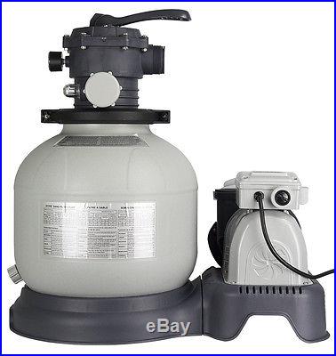 INTEX 1600 GPH Krystal Clear Sand Filter Pool Pump & Saltwater System