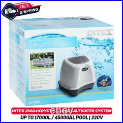 INTEX 26664 Krystal Clear Saltwater System Pool Chlorinator 17000L 4500Gal 220 V