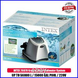 INTEX 26670 Krystal Clear Saltwater System Pool Chlorinator 15000Gal 56800L 220v