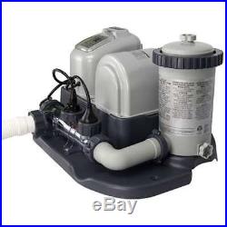 INTEX Krystal Clear Saltwater System Pool Chlorinator & 1200 GPH Pump (Open Box)