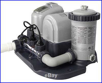 INTEX Krystal Clear Saltwater System Pool Chlorinator & 1200 GPH Pump with GFCI