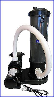 In-Ground Swimming Pool Cartridge Filter System with 2 Speed Pump 0.75 HP