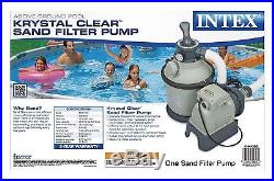 Intex 1200 GPH Krystal Clear Above Ground Pool Sand Filter Pump Set 28643EG