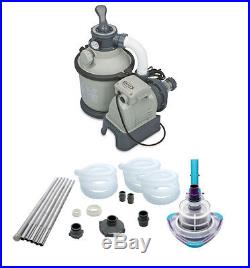 Intex 1200 GPH Krystal Clear Sand Pool Filter Pump Set & Kokido V-Trap Vacuum