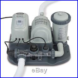 Intex 120V Krystal Clear Saltwater System Pool Chlorinator & Filter Pump