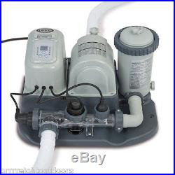 Intex-120V-Krystal-Clear-Saltwater-System-Pool-Chlorinator & Filter Pump 28673EG