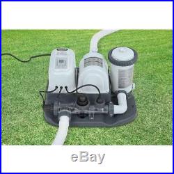 Intex 120V Krystal Clear Saltwater System Pool Chlorinator & Filter Pump (Used)