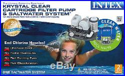 Intex 120V Krystal Clear Saltwater System Pool Chlorinator & Pump (Open Box)