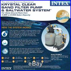 Intex 120V Krystal Clear Sand Filter Pump & Saltwater System CG-28675 with E. C. O