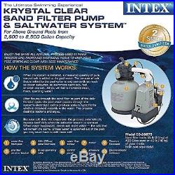 Intex 120V Krystal Sand Filter Pump & Saltwater System CG-28675 with E. C. O