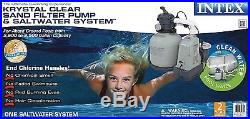 Intex 1600 GPH Saltwater System & Sand Filter Pump Swimming Pool Set (For Parts)