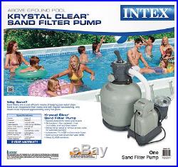 Intex 2450 GPH. 95 HP Swimming Pool 16 Krystal Clear Sand Filter Pump 28651EG