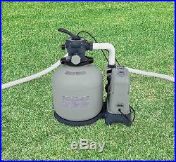 Intex 2650 GPH Saltwater System & Sand Filter Pump Swimming Pool Set Used