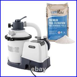 Intex 26641EG Krystal Clear Sand Filter Pump & OptiFlow Premium Pool Filter Sand