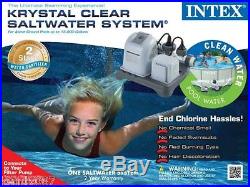 Intex 54601EG Krystal Clear Saltwater Swimming pool Filter System Cleaner NEW