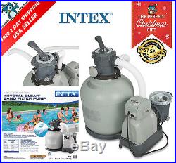 Intex Clear Sand Filter Pump Above Ground Swimming Pools Water Filtration System