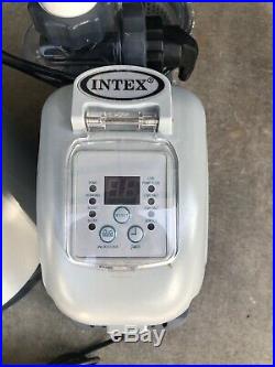 Intex Krystal Clear 1500 GPH Sand Filter Pump Saltwater System with E. C. O. El