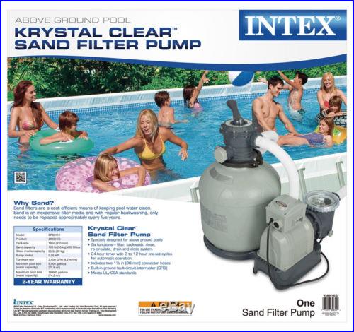 Intex Krystal Clear 16 Sand Filter Pump For Aboveground Swimming Pool 28651EG