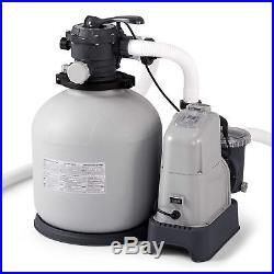 Intex Krystal Clear 2150 GPH Sand Filter Pump & Saltwater System with E. C. O. El