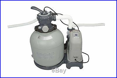 Intex Krystal Clear 2650 GPH Pool Saltwater System & Sand Filter Pump 28681EG