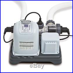 Intex Krystal Clear 2800 GPH Sand Filter Pump & 15000 Gal Saltwater Chlorinator