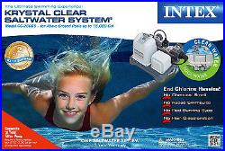 Intex Krystal Clear 2800 GPH Sand Filter Pump & 15000 Gal Saltwater Chlorinator