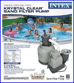 Intex Krystal Clear 2800 GPH Sand Filter Pump & 15000 Gal Saltwater Chlorinator