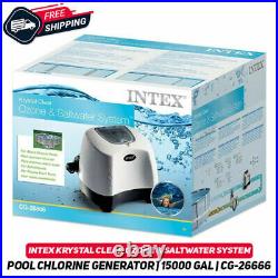 Intex Krystal Clear Ozone & Saltwater System Pool Chlorine Generator 15000 GAL