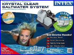 Intex Krystal Clear Saltwater System 28663EG Pool Pump Up To 15,000 Gallons
