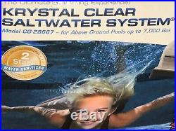 Intex Krystal Clear Saltwater System Above Ground Pool 7000 CG-28667 Salt Water