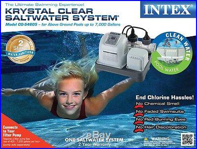 Intex Krystal Clear Saltwater System Chlorinator w/GFCI Model 54605EG New