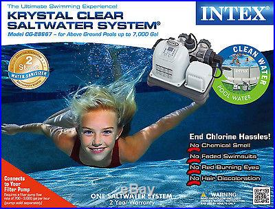Intex Krystal Clear Saltwater System Swimming Pool Chlorinator 28667EG