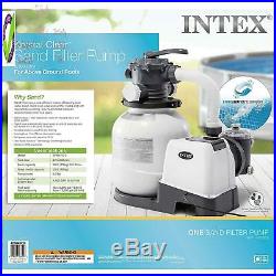 Intex Krystal Clear Sand Filter Pump For Above Ground Pools, 12-Inch, 110-120V W