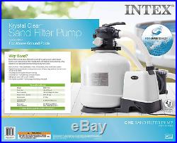 Intex Krystal Clear Sand Filter Pump For Above Ground Pools, 16-Inch, 110-120V W