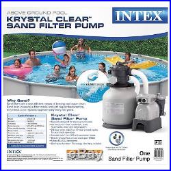Intex Krystal Clear Sand Filter Pump for Above Ground Pools 12-inch 110-120V