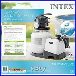 Intex Krystal Clear Sand Filter Pump for Above Ground Pools, 12-inch, 12 in