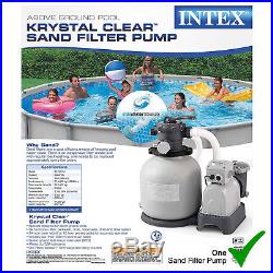 Intex Krystal Clear Sand Filter Pump for Above Ground Pools 14-inch 110-120V New