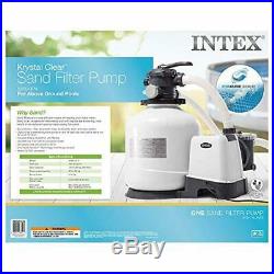 Intex Krystal Clear Sand Filter Pump for Above Ground Pools 16-inch 110-120V