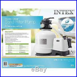 Intex Krystal Clear Sand Filter Pump for Above Ground Pools 16inch, 110-120V, GFCI