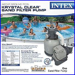 Intex Krystal Clear Sand Filter Pump for Above Ground Pools, 2100 GPH Pump Fl