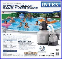 Intex Krystal Clear Sand Filter Pump for Above Ground Pools, 2100 GPH Pump Flow