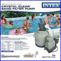 Intex Krystal Clear Sand Filter Pump for Above Ground Pools, 2450 GPH System Flo
