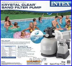 Intex Krystal Clear Sand Filter Pump for Above Ground Pools, 3000 GPH Pump Flow