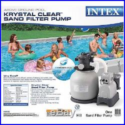 Intex Krystal Clear Sand Filter Pump for Above Ground Pools, 3000 GPH System Flo