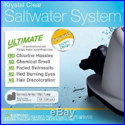 Intex Krystal Clear Swimming Pool Saltwater System & 2800 GPH Sand Filter Pump