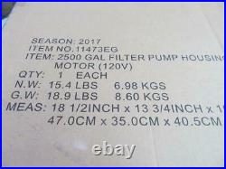 Intex Pool Pump & Filter 2500 Gph Krystal Clear Gcfi With Timer Above Ground