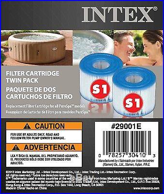 Intex PureSpa Type S1 Replacement Spa Filter Cartridges Case of 12 Model 29001E